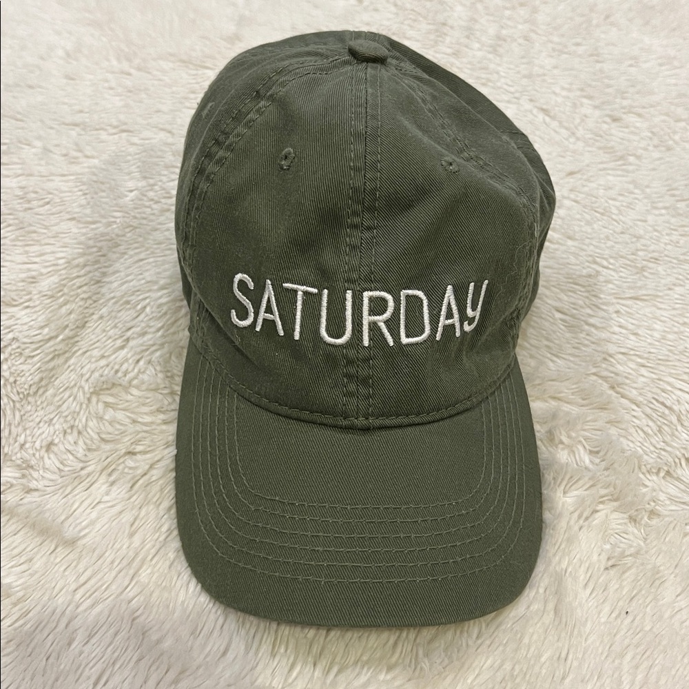 Saturday Green Baseball Cap Adjustable